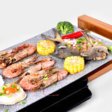 SOGA Electric Ceramic BBQ Grill Non-stick Surface Hot Plate for Indoor & Outdoor Stone ELECTRICGRILLPLATECERAMICSTONE