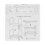 SOGA 2X 2 Tier 85x45x90cm Stainless Steel Drink Wine Food Utility Cart Medium FOODCART1205X2