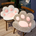 SOGA 2X White Paw Shape Cushion Warm Lazy Sofa Decorative Pillow Backseat Plush Mat Home Decor SCUSHION015X2