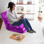 SOGA 4X Floor Recliner Folding Lounge Sofa Futon Couch Folding Chair Cushion Purple LOUNGECHAIRPURPLEX4