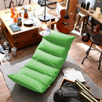 SOGA Foldable Tatami Floor Sofa Bed Meditation Lounge Chair Recliner Lazy Couch Green LOUNGELEATHERGREEN