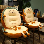 SOGA 2X Smiley Face Toast Bread Cushion Stuffed Car Seat Plush Cartoon Back Support Pillow Home SCUSHION041X2