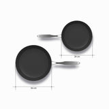 SOGA Stainless Steel Fry Pan 28cm 36cm Frying Pan Induction Non Stick Interior FRYPANNS2872-2876