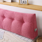 SOGA 2X 120cm Pink Triangular Wedge Bed Pillow Headboard Backrest Bedside Tatami Cushion Home Decor PILLOWFAB120REDX2