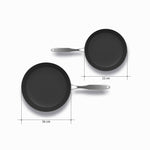 SOGA Stainless Steel Fry Pan 22cm 36cm Frying Pan Induction Non Stick Interior FRYPANNS2869-2876