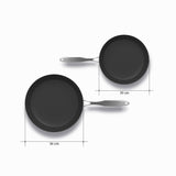 SOGA Stainless Steel Fry Pan 30cm 36cm Frying Pan Induction Non Stick Interior FRYPANNS2873-2876