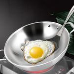 SOGA 3-Ply 38cm Stainless Steel Double Handle Wok Frying Fry Pan Skillet with Lid WOKTRIFPG38