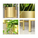 SOGA 4X 60cm Gold Metal Plant Stand with Flower Pot Holder Corner Shelving Rack Indoor Display FPOTH62GLDX4