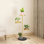 SOGA 2X 3 Tier Gold Round Plant Stand Flowerpot Tray Display Living Room Balcony Metal Decorative FPOTH103X2