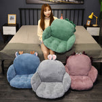 SOGA 2X Green Dino Shape Cushion Soft Leaning Bedside Pad Sedentary Plushie Pillow Home Decor SCUSHION093X2