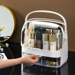 SOGA 2 Tier White Countertop Makeup Cosmetic Storage Organiser Skincare Holder Jewelry Storage Box BATHC101