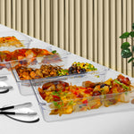 SOGA 65mm Clear Gastronorm GN Pan 1/1 Food Tray Storage Bundle of 6 with Lid VICPANS1401WLIDX6