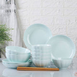 SOGA Light Blue Japanese Style Ceramic Dinnerware Crockery Soup Bowl Plate Server Kitchen Home Decor BOWLG437