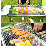 SOGA 2X Skewers Grill Portable Stainless Steel Charcoal BBQ Outdoor 6-8 Persons SKEWERCHARCOALGRILLX2