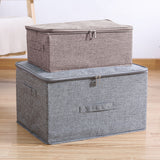 SOGA 2X Coffee Small Portable Double Zipper Storage Box Moisture Proof Clothes Basket Foldable Home SBOX025X2