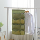 SOGA 2X Green Double Sided Hanging Storage Bag Underwear Bra Socks Mesh Pocket Hanger Home Organiser SBOX26GRNX2
