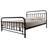 Metallica Queen Bed Size Metal Frame Platform Mattress Base - Black V315-VOB-AKIR-01