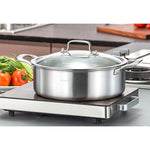 SOGA Stainless Steel 28cm Casserole With Lid Induction Cookware CASSEROLESS422628CM