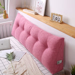 SOGA 100cm Pink Triangular Wedge Bed Pillow Headboard Backrest Bedside Tatami Cushion Home Decor PILLOWFAB100RED