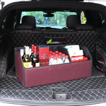 SOGA Leather Car Boot Collapsible Foldable Trunk Cargo Organizer Portable Storage Box Red Medium STORAGEREDMED