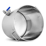 SOGA Stainless Steel Brewery Pot 50L 98L With Beer Valve 40CM 50CM BREWERYPOTSS2788-2790
