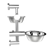 Wall Mounted Dog Bowl Adjustable Height Pet Feeder V63-842371