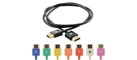 Kramer Ultra Slim Flexible High-Speed HDMI Cable with Ethernet - Black - 0.90m 3ft Standard Cable V177-MA-21KR-97-0132003