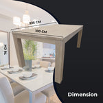 Foxglove Dining Table 225cm Solid Mt Ash Wood Home Dinner Furniture - White V315-V-FLOR-008