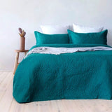 Bambury Botanica Embossed Teal Coverlet Set Queen/King V442-BBY-COVERLET-BOTANICA-TEAL-QS