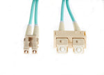 15m LC-SC OM4 Multimode Fibre Optic Cable: Aqua FL.OM4LCSC15M