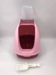 YES4PETS Portable Hooded Cat Toilet Litter Box Tray House with Handle and Scoop Pink V278-MSP-0007-PINK