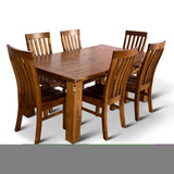 Teasel Dining Table 180cm Solid Pine Timber Wood Furniture - Rustic Oak V315-VWL-001-SET