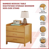 Bamboo Bedside Table Nightstand Storage Bedroom Sofa Side Stand V63-838181