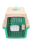 YES4PETS Medium Dog Cat Crate Pet Carrier Airline Cage With Bowl & Tray-Green V278-AA2-GREEN-BOWL-TRAY