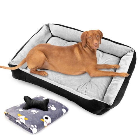 Vaka Navy Dog Bed Pet Cat Calming Floor Mat Sleeping Cave Washable Extra Large 29706 V465-29706