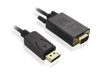 5m DisplayPort Male to VGA Male Cable: Black 022.002.0395