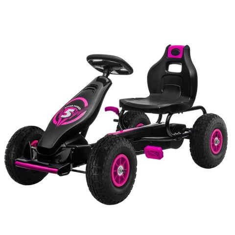 Kahuna G18 Kids Ride On Pedal Go Kart - Rose Pink CAR-G18-RPK