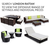 LONDON RATTAN 1pc Sofa Outdoor Furniture Setting Lounge Garden Cushion Couch V219-FURODRLONAAS2