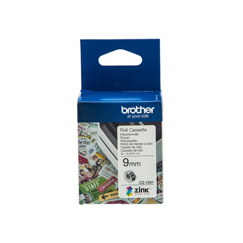 Brother CZ-1001 Full Colour continuous label roll, 9mm wide to Suit VC-500W V177-D-BCZ1001