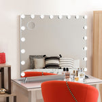 Embellir Makeup Mirror 80X65cm Hollywood with Light Vanity Dimmable Wall 18 LED MM-E-FRAMELS-6580LED-GS