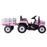 Rigo Kids Electric Ride On Car Tractor Toy Cars 12V Pink RCAR-TRACTOR-PK