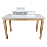 Reader Kids Children Study Computer Desk 120cm Table Rubber Wood - Grey V315-VH-ROXA-07