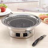 SOGA BBQ Grill Stainless Steel Portable Smokeless Charcoal Grill Home Outdoor Camping KOREANCHARCOALBBQROUND