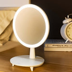 SOGA 2X Round White Rechargeable LED Light Makeup Mirror Tabletop Vanity Home Decor BATHG535X2