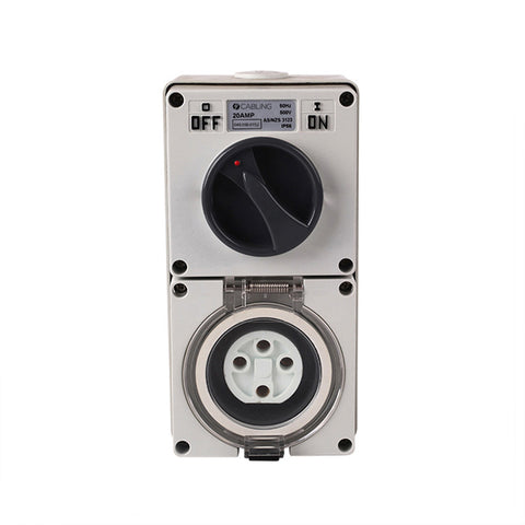 4C | Combination Switched socket 4Pin IP66 500V 20A 040.000.0152