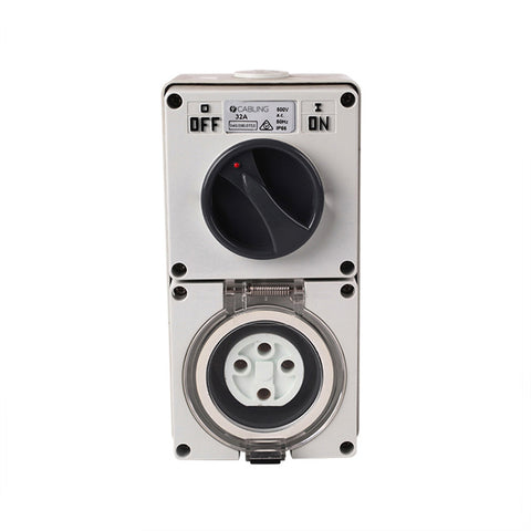 4C | Combination Switched socket 4Pin IP66 500V 32A 040.000.0153