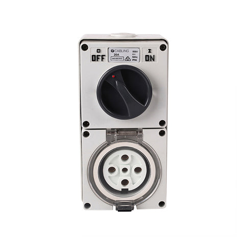 4C | Combination Switched socket 5 Pin IP66 500V 20A 040.000.0155