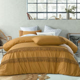 Vintage Design Homewares Boho Ochre Cotton Tassel Quilt Cover Set King V442-HIN-QUILTCS-BOHO-OCHRE-KI