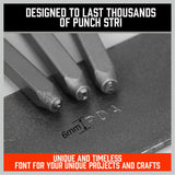 36Pc 6mm Number & Capital Letter Stamp Set Punches Metal Plastic Wood Leather V465-97759