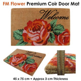 Extra Thick Flower Premium Coir Door Mat V442-ABR-FLOORR-COIRFMFLOWER-MULTI-RE